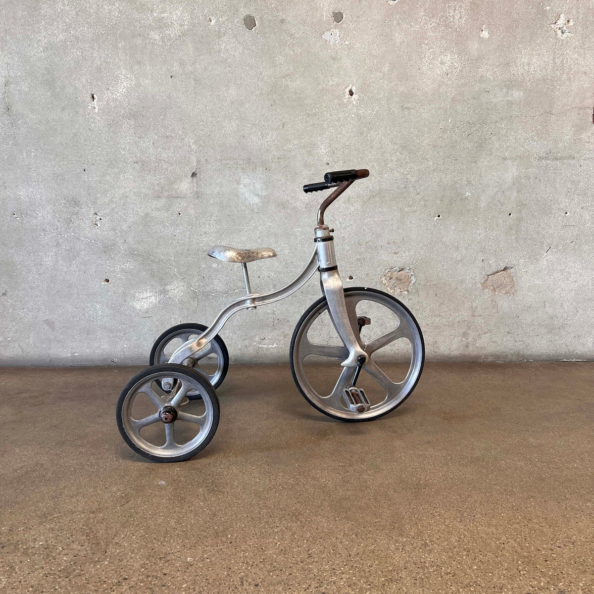 Vintage American Aluminum Decor Tricycle