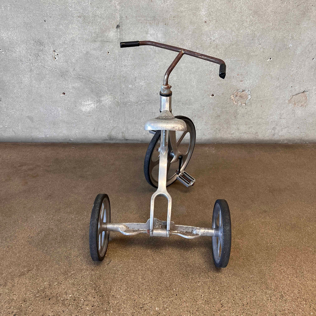 Vintage American Aluminum Decor Tricycle