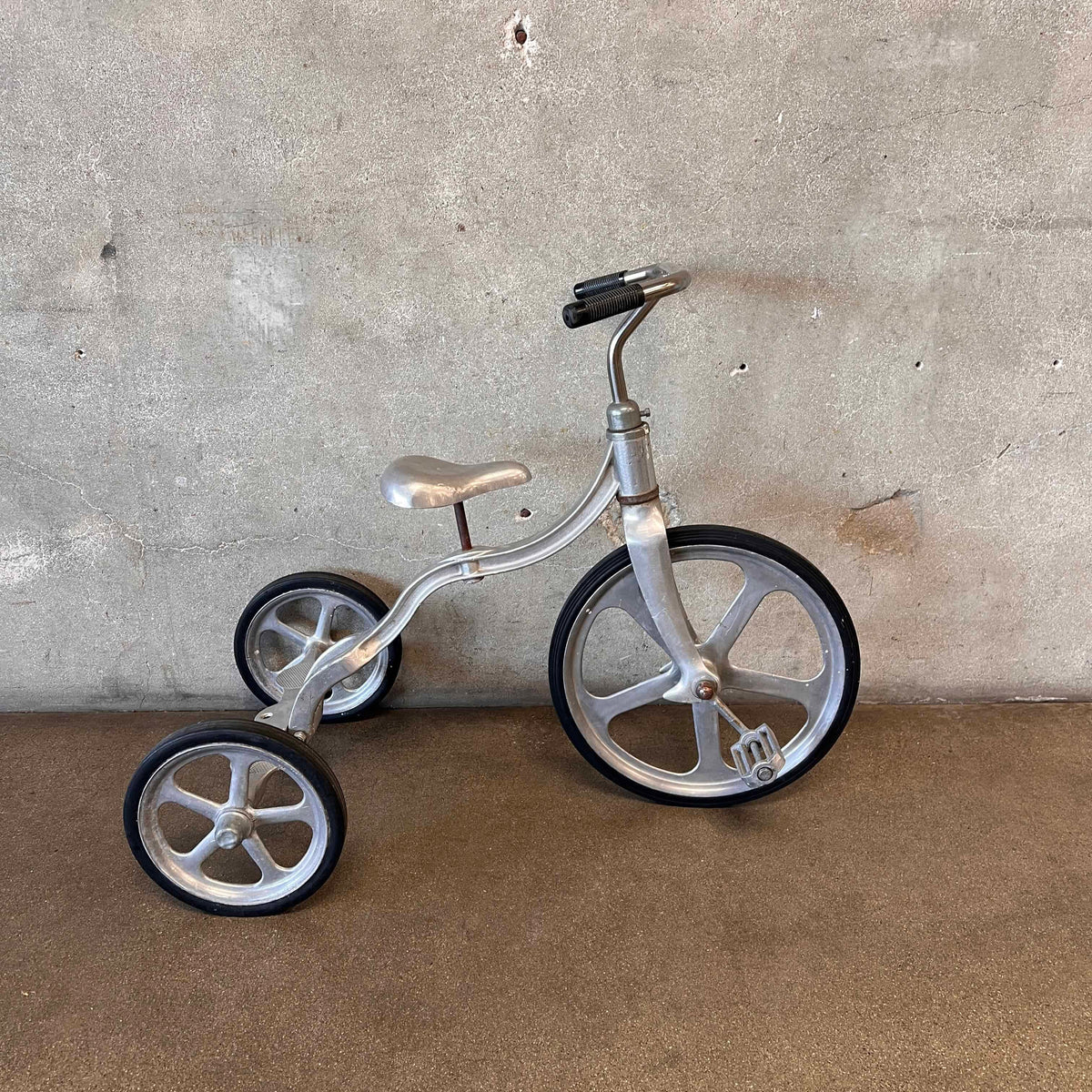 Vintage American Aluminum Decor Tricycle