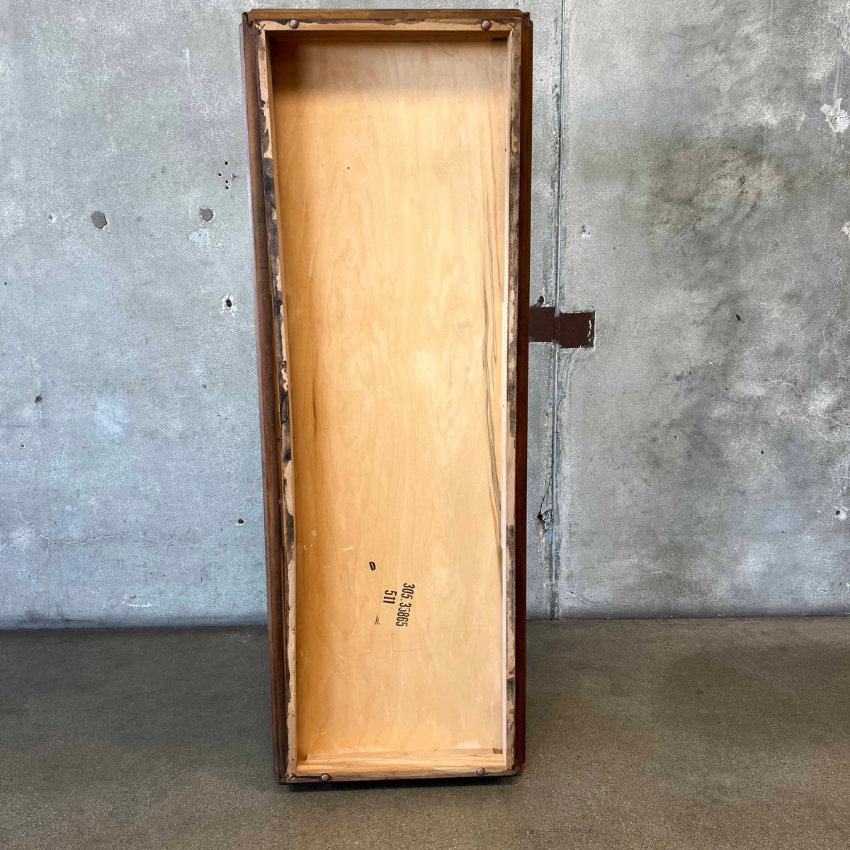 Mid Century Modern Walnut Coffee Table With Smoked Glass Top