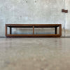 Mid Century Modern Walnut Coffee Table With Smoked Glass Top