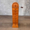 Vintage Handmade Arched Teak Chest Of Drawers