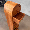 Vintage Handmade Arched Teak Chest Of Drawers