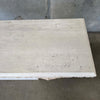 Vintage Post Modern Beige Travertine Console Table