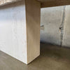 Vintage Post Modern Beige Travertine Console Table