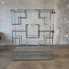 1970's Chrome & Glass Shelving Unit Bookcase