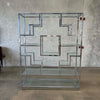 1970's Chrome & Glass Shelving Unit Bookcase