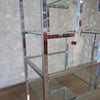 1970's Chrome & Glass Shelving Unit Bookcase