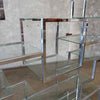 1970's Chrome & Glass Shelving Unit Bookcase