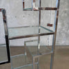 1970's Chrome & Glass Shelving Unit Bookcase