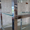 1970's Chrome & Glass Shelving Unit Bookcase