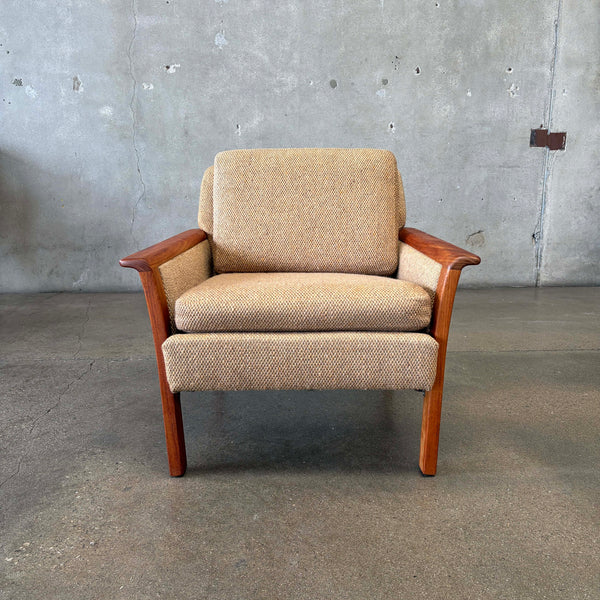 1960's Mid Century Teak & Tweed Lounge Chair #2