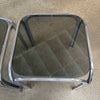 Pair of Mid Century Chrome & Smokey Glass Side Tables