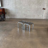 Pair of Mid Century Chrome & Smokey Glass Side Tables