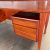 Mid Century Modern Teak Floating Top Desk By Peter Loving Nielsen