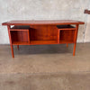 Mid Century Modern Teak Floating Top Desk By Peter Loving Nielsen
