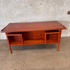 Mid Century Modern Teak Floating Top Desk By Peter Loving Nielsen