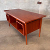 Mid Century Modern Teak Floating Top Desk By Peter Loving Nielsen