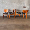 Set of Four Mid Century Modern Mahogany Dining Chairs