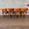 Set of Four Mid Century Modern Mahogany Dining Chairs