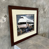 Vintage Framed Print Of A Boeing 747 & 1980s Ford Van