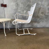 Post Modern Iron & Mesh Wire Table & 2 Bouncing Chairs