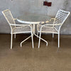 Patio Set w/ Glass Top Table & 2 Chairs