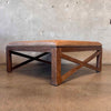 Bassett Furniture Large Leather Ottoman Coffee Table