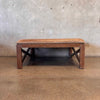 Bassett Furniture Large Leather Ottoman Coffee Table