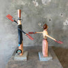 1991 Chris Botts (Solrang, CA Artist) Hand Carved Uncle Sam & Betsy Ross