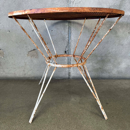 Small Iron Wire Mesh Patio Table #2