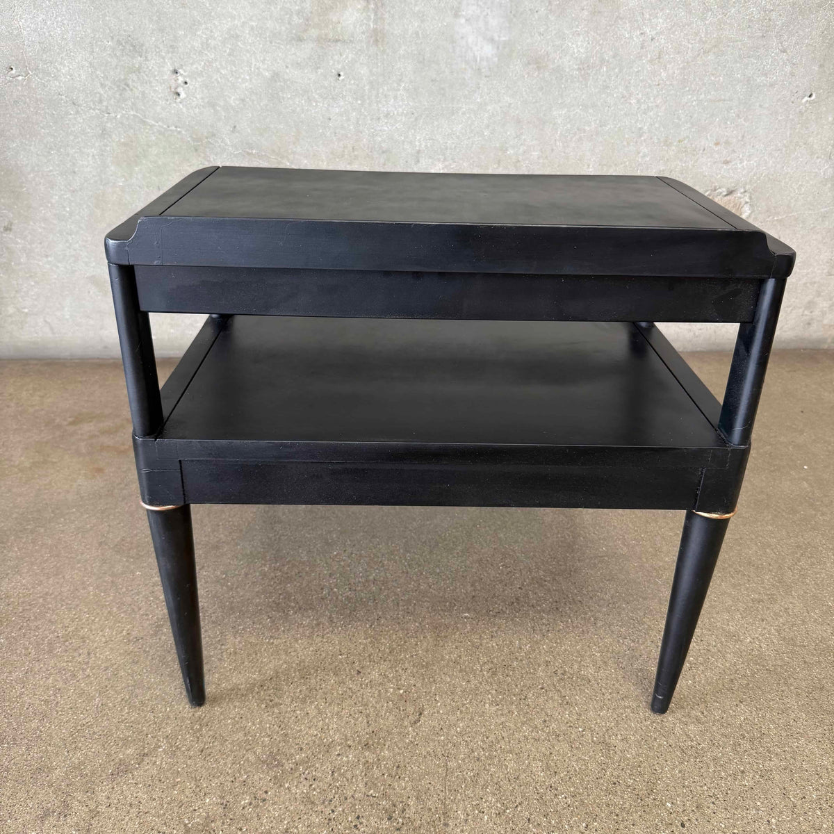 Early 60s Lane "Cosmopolitan Line" Two-Tier End Table w/ Ceramic Inlay