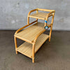 Early 60s Three-Tier "Arch" End Table w/ Blonde Formica Tops
