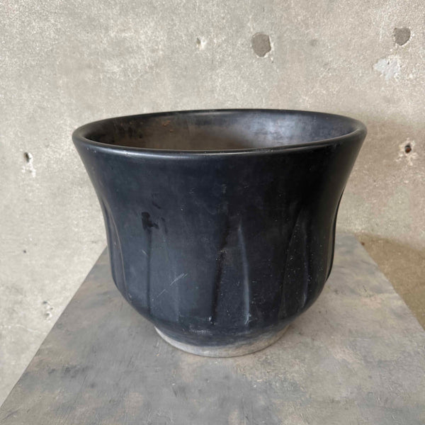 1960s Black Gainey Inverted Lotus Planter Pot