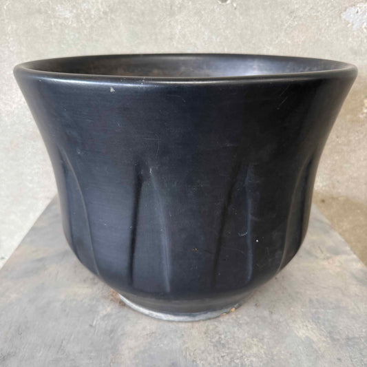 1960s Black Gainey Inverted Lotus Planter Pot