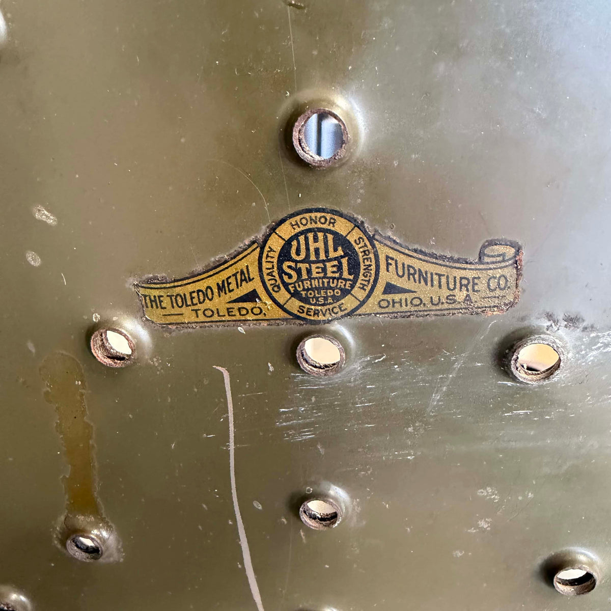 Original Toledo All Metal Furniture Chair 1930's