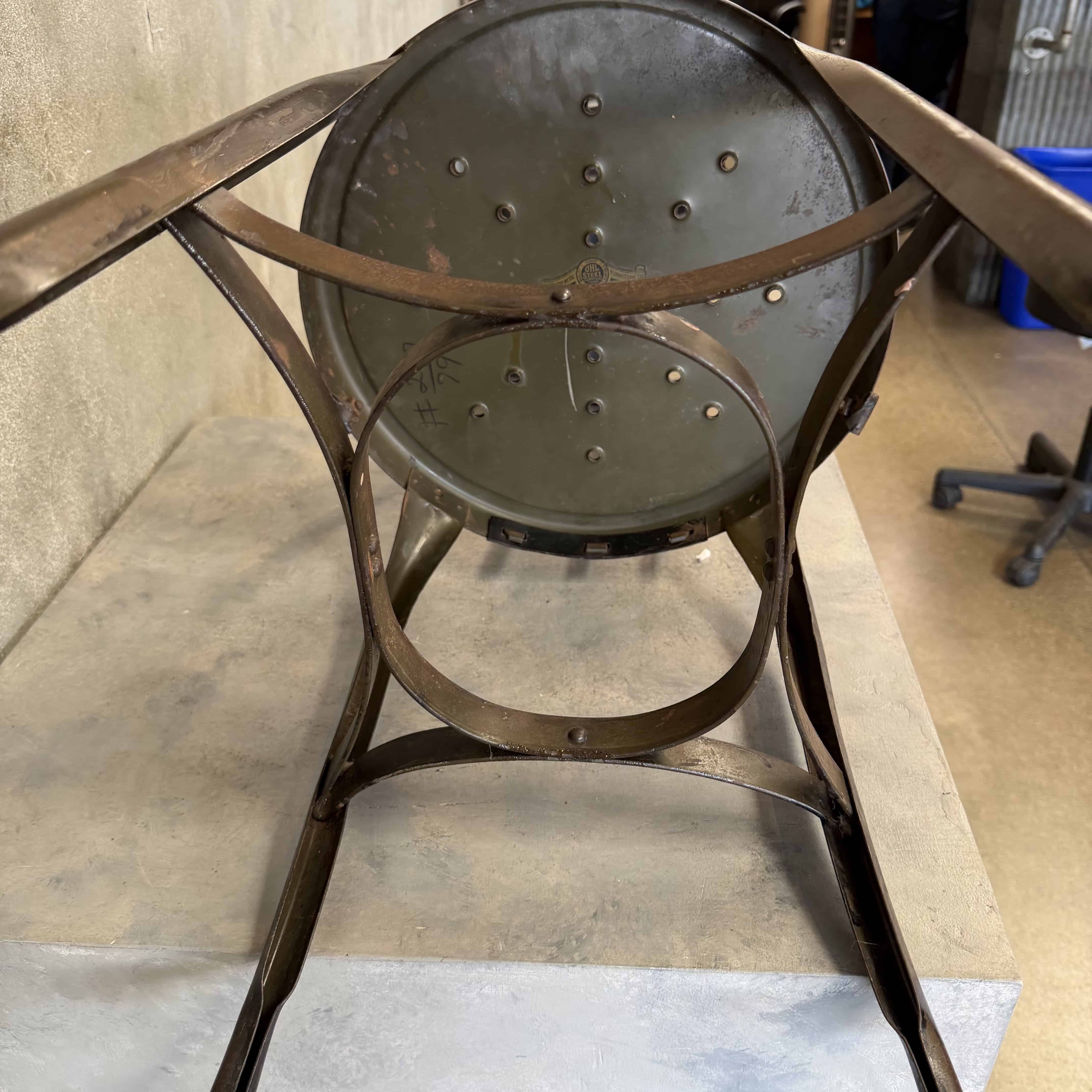Original Toledo All Metal Furniture Chair 1930's