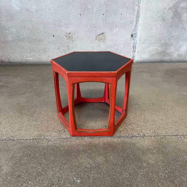 Mid Century Hexagon Side Table