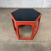 Mid Century Hexagon Side Table