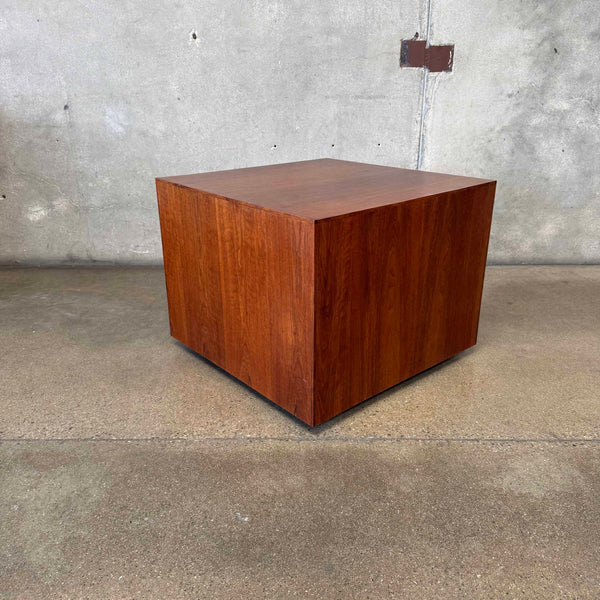 Mid Century Walnut Pedestal Table
