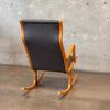Tendo Moko Heron Rocking Chair With Ottoman - In New Leather