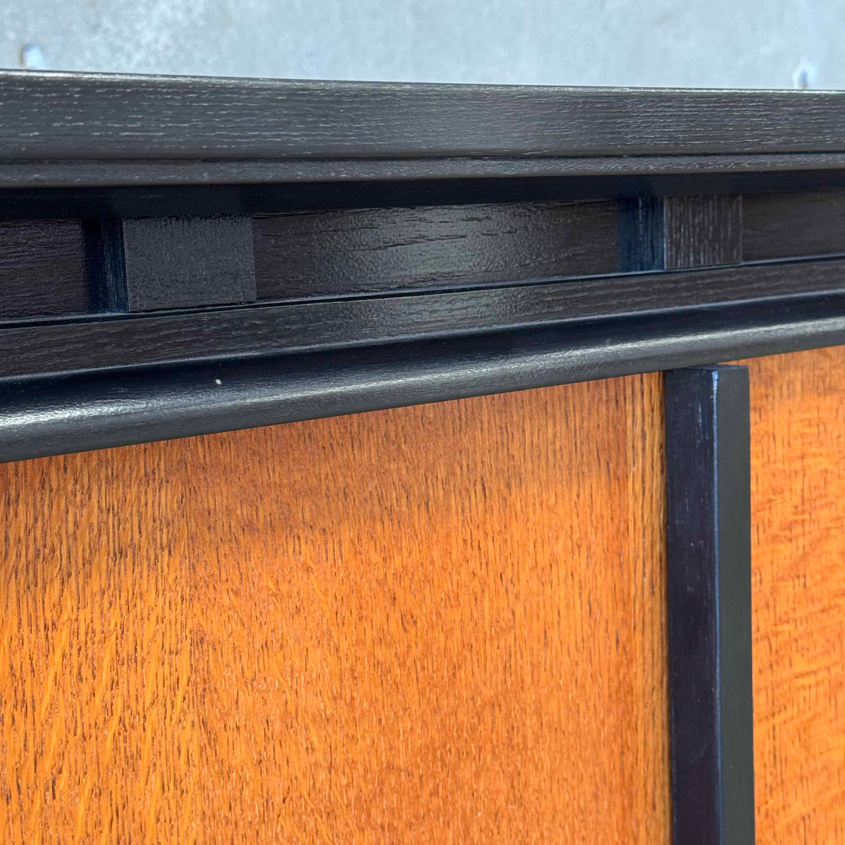 California Red Oak Custom Made Center Storage Sideboard