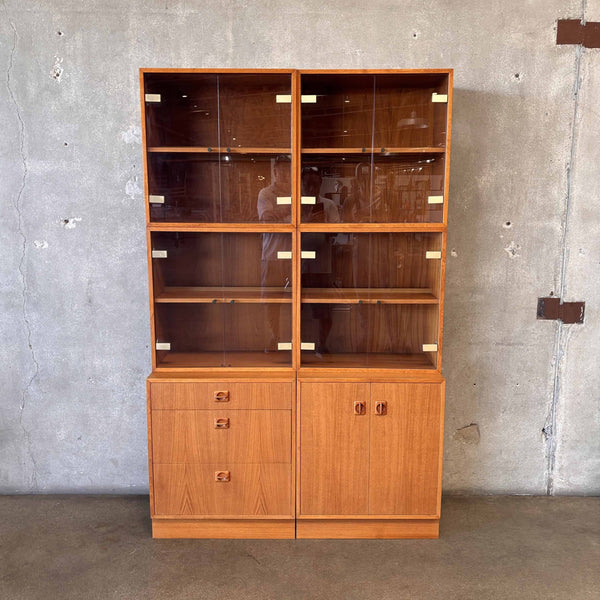 Vintage Danish Teak Bookshelves, Two Side-by-Side