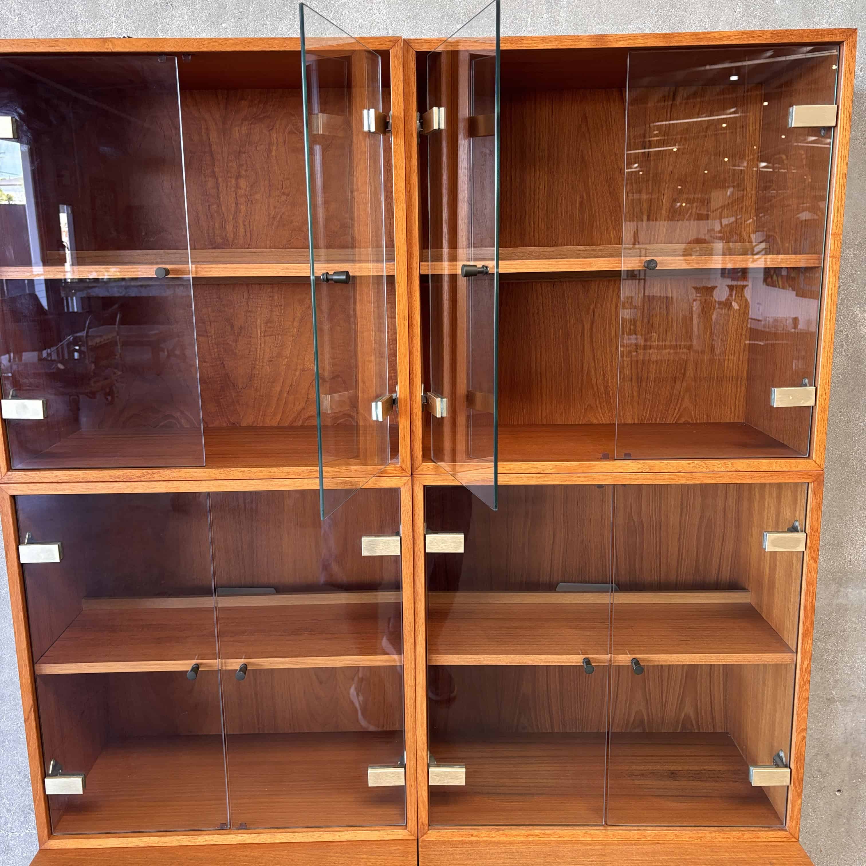 DANSKダンスク●ヴィンテージ ミッドセンチュリー箱　2set Vintage Danish Teak Bookshelves, Two Side-by-Side