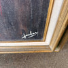 Vintage Set of Oil Paintings on Board of a Man and Woman