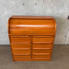 Danish Modern Teak Rolltop Secretary Desk