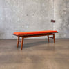 Walnut Entry Bench Hand Built in Long Beach by Pete Deeble Furniture
