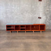 Mahogany Vinyl Storage Bench Hand Built in Long Beach by Pete Deeble Furniture