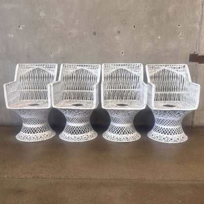 Set of Four Vintage Woodard Chairs