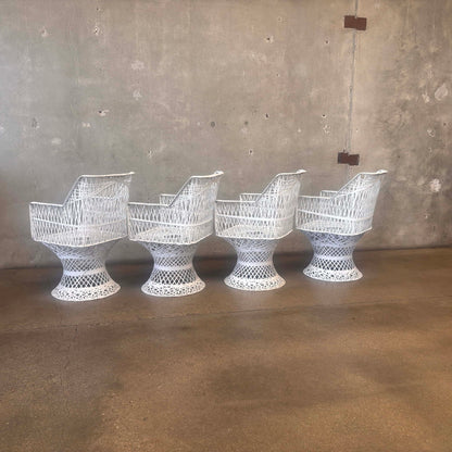 Set of Four Vintage Woodard Chairs
